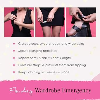 Hollywood Fashion Secrets Fashion Tape Double Sided Body Tape 36 Strips Tin | Fabric Adhesive Strip for Clothing, Strong Hold Boobtape, Dresses & Clothes, Hypoallergenic, Skin Safe, All Day Wear