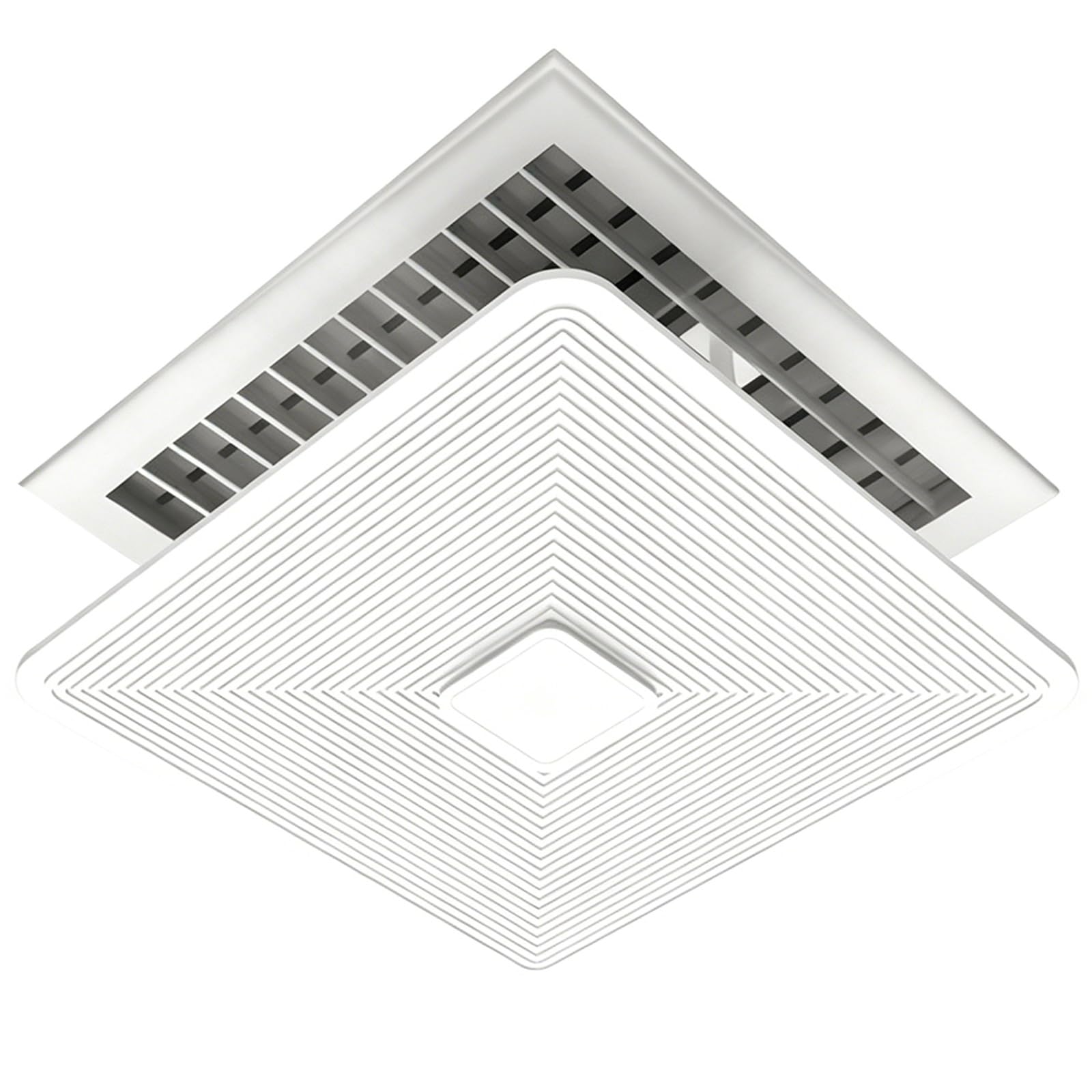 YUE JJXN Ceiling AC Vent Deflector, 180° Adjustable, PP Air Deflector Anti Direct Blow Vent Cover Anti Condensation(45 * 45cm/17.7 * 17.7in)