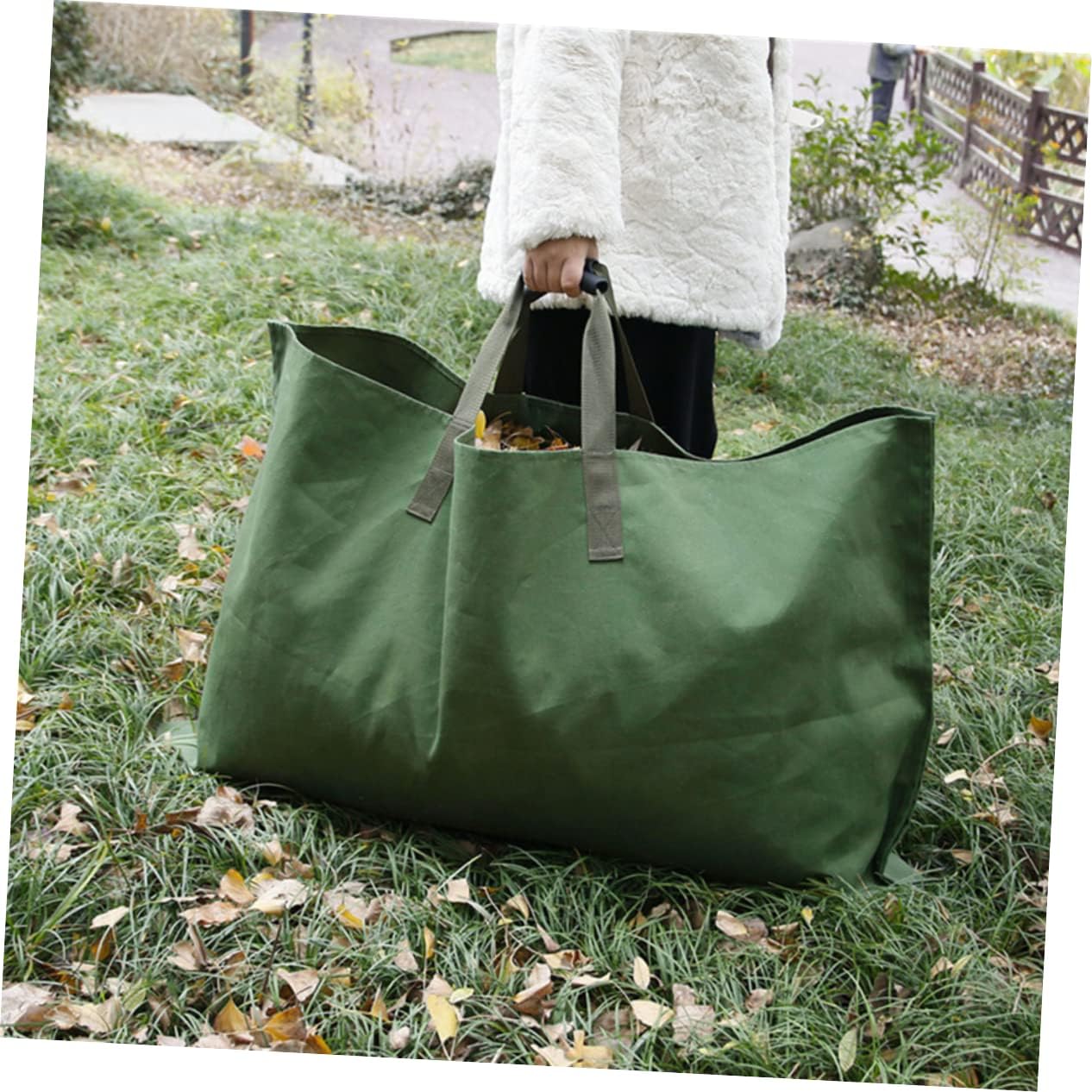 Leaves Storage Bag Large Gardening Waste Bag with Handles Design for -up for Lawn and Patio Debris Collection