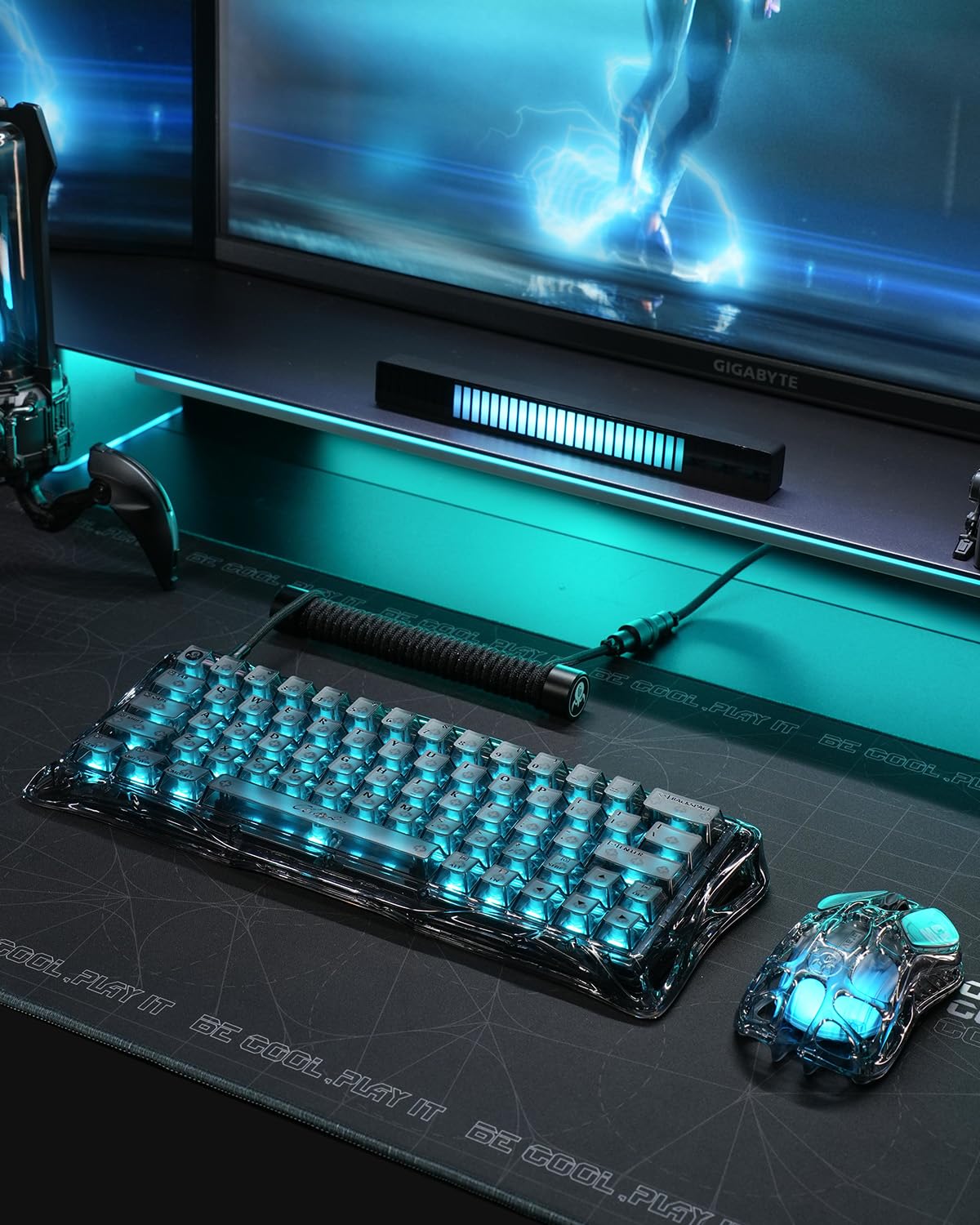GravaStar Mercury V60 Teclado Gaming Magnético, 8000Hz Polling Rate, Rapid Trigger Switches Hall Effect, Precisión 0.005mm, Hot-Swap, RGB (Onyx Crystal, QZERTY)