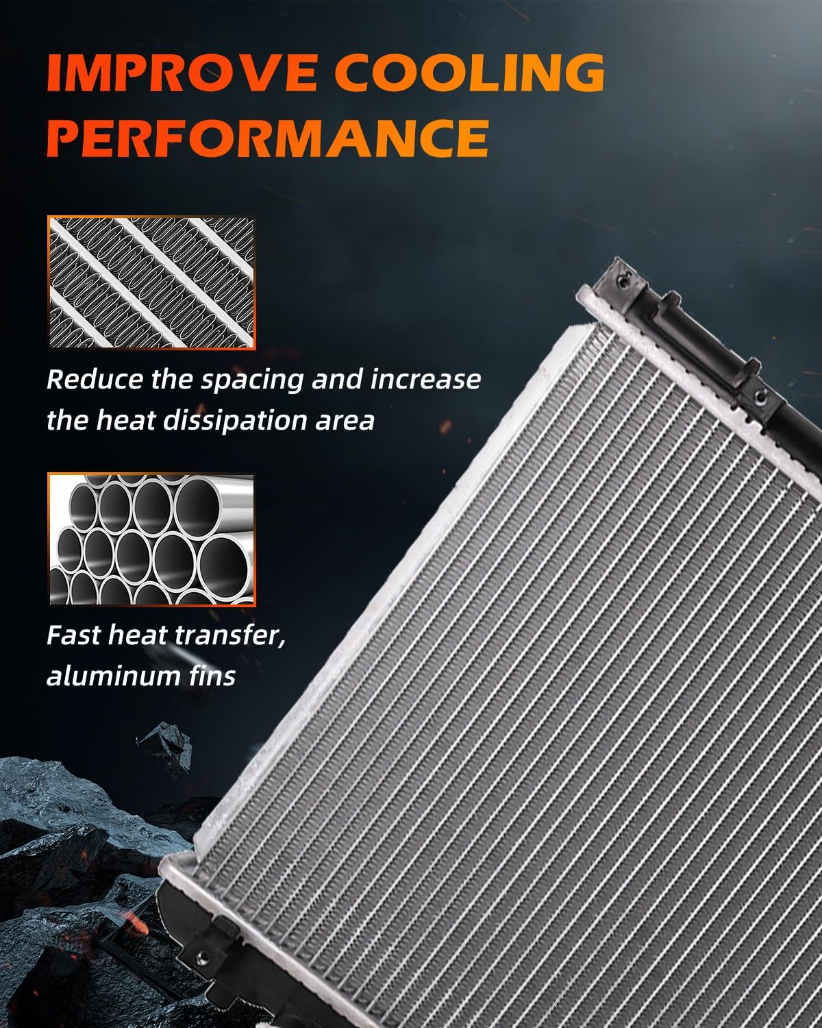 OCPTY Auto Parts Radiator Replacement for 2001-2005 for Lexus for IS300 3.0L