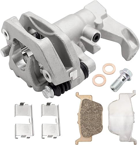 Pinza de freno trasera y pastillas de freno sinterizadas para Honda Rancher 420 Rubicon 500 520 Rincon 650 680 Pioneer 500 520 700, OEM #