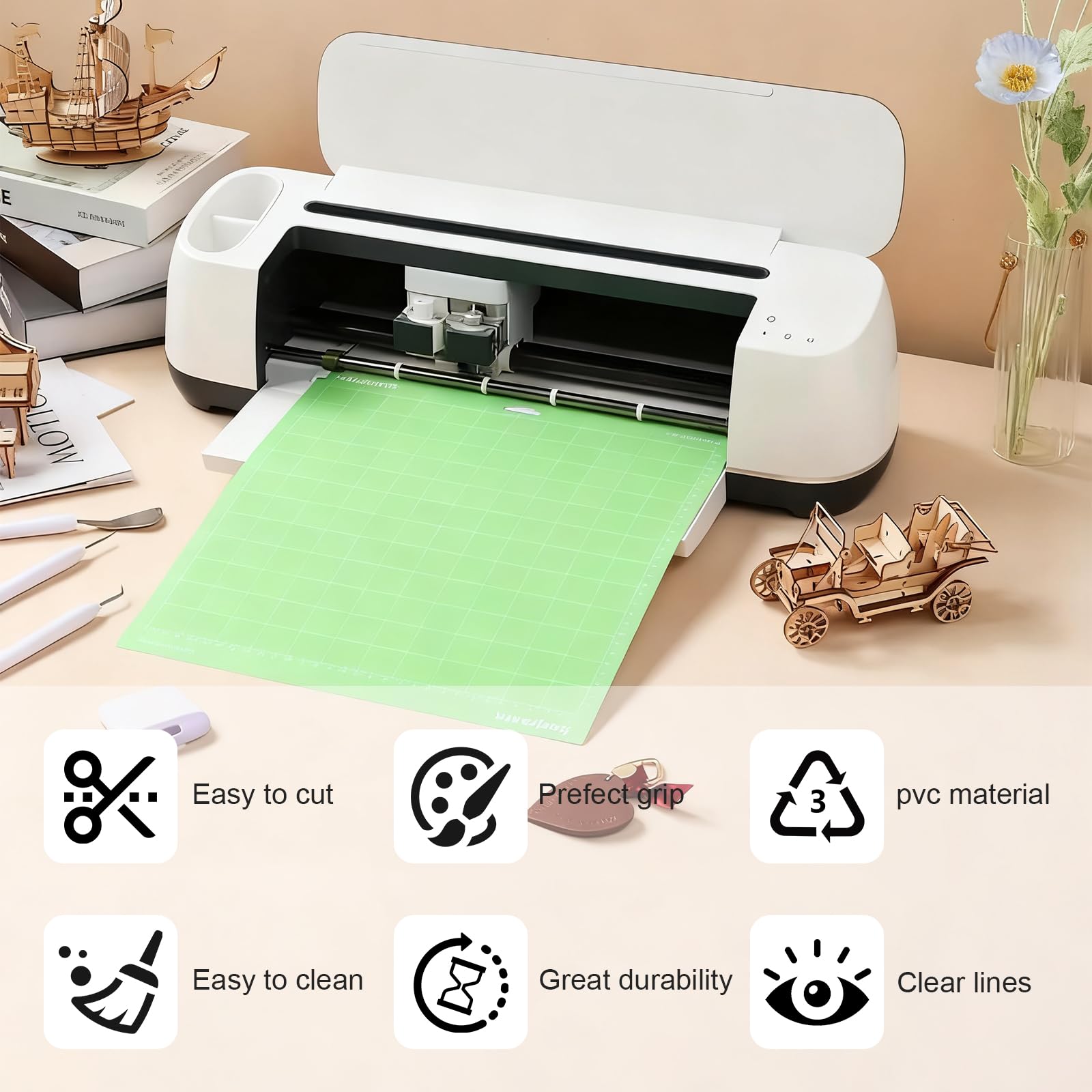 3 Pièces Tapis de Découpe, 12x24 Inch, Tapis de Découpe de Remplacement, pour Travaux Manuels, Pour Cricut Maker/Explore Air 2