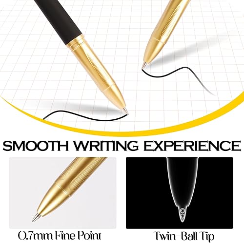 Miniatura 5 de Juego de 30 bolígrafos de gel de punta fina, tinta negra, de escritura suave, bolígrafos de gel con rodillo de 0.7 mm, para oficina, para la