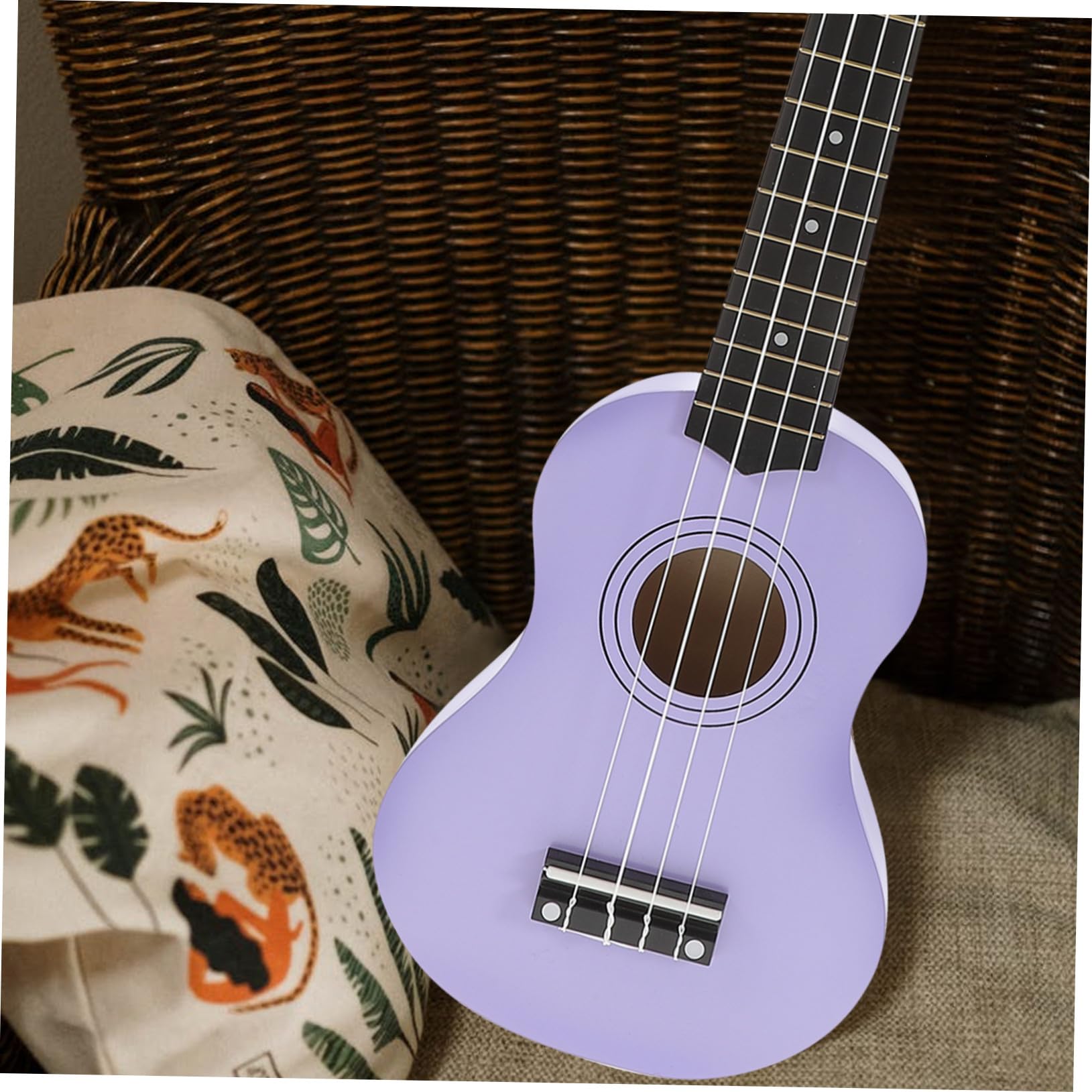 Alasum Ukelele 21 Pulgadas de Madera, Juguete Musical Infantil Guitarra Simulada, Superficie Pulida y Bordes sin Rebabas, Obsequio