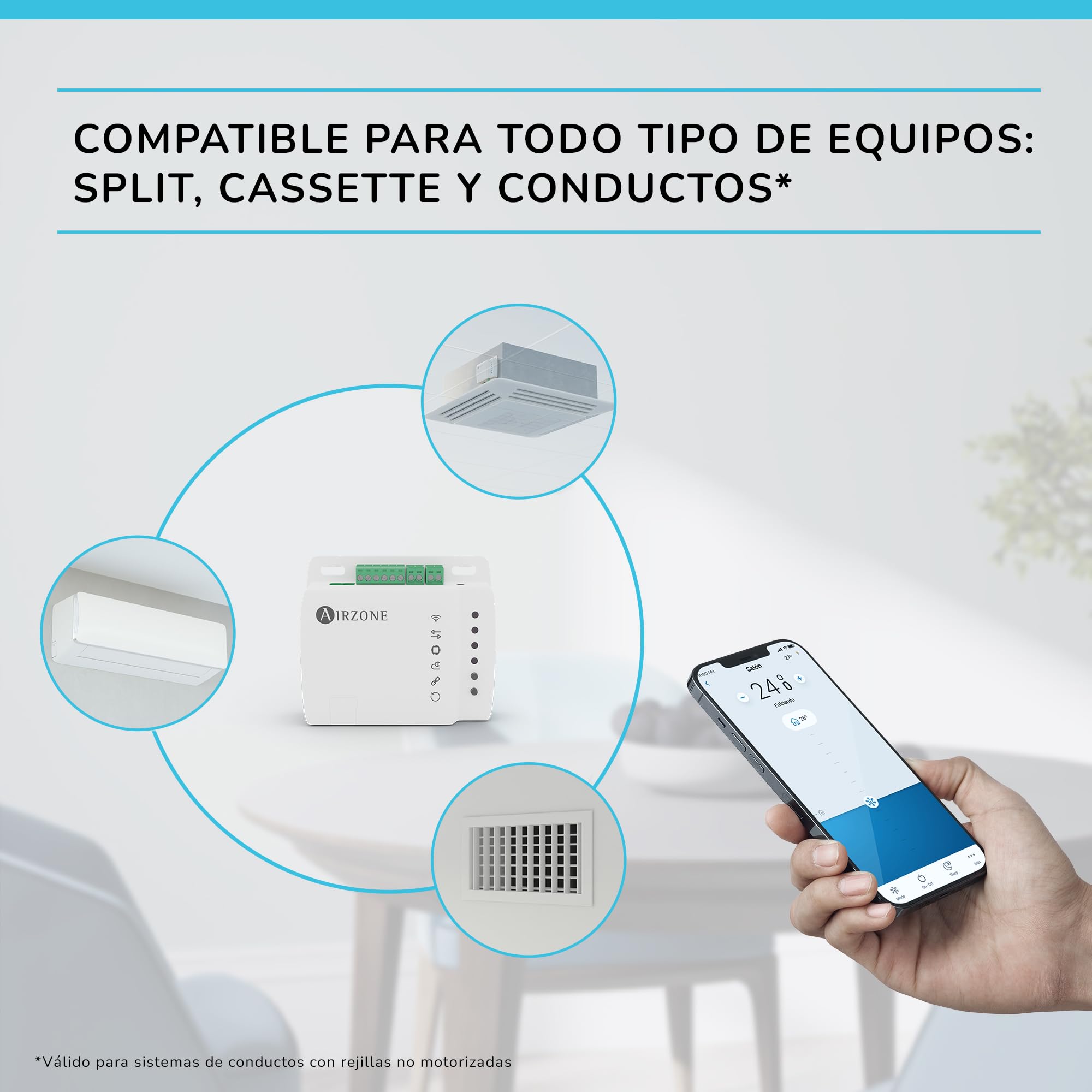AIRZONE | Aidoo Pro Control de Aire Acondicionado | Compatible con Samsung NASA| Integración en Sistemas Nuevos y Antiguos | Inverter/VRF | Domótica | Wi-Fi | AZAI6WSPSA2