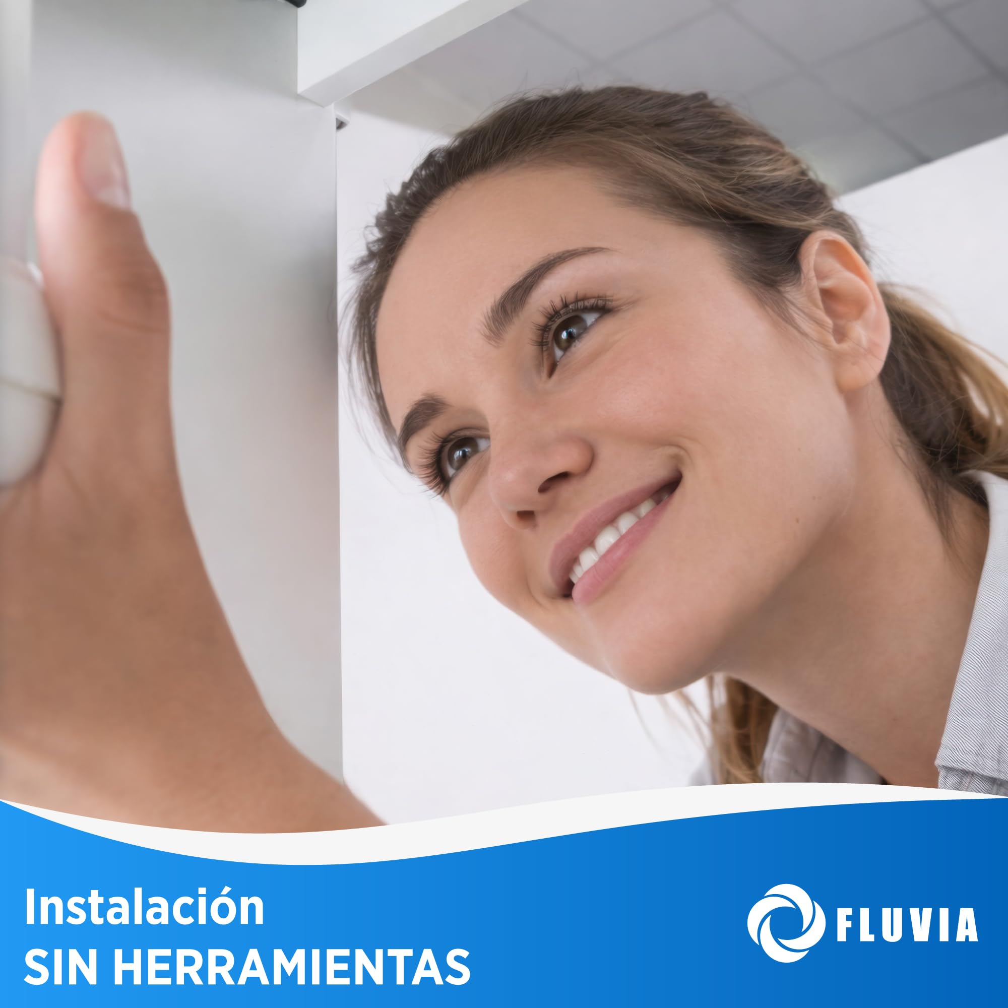 Sifón en Y para Lavabo y Bidé Ø70 | Salida 40 mm | Con Reducción 32 mm | Sifón Desagüe Antiolores | Polipropileno Blanco | Para Lavabo, Bidé y Fregadero | Fluvia — view 3