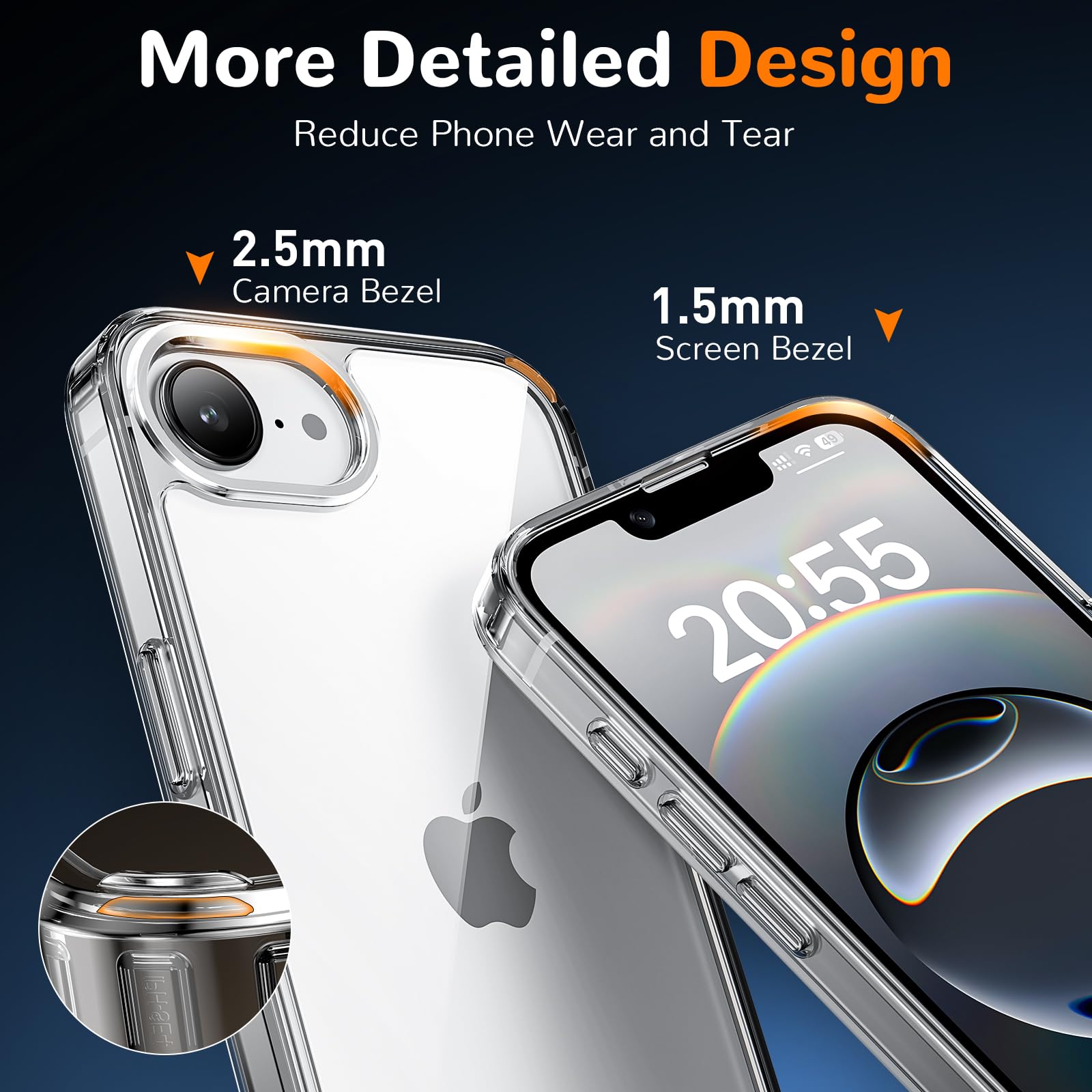 Clear Case for iPhone 15, Ultra Thin, Shockproof TPU Cover, Anti-Yellowing, Crystal Clear, Phone Case for Apple iPhone 15 - Clear — view 592