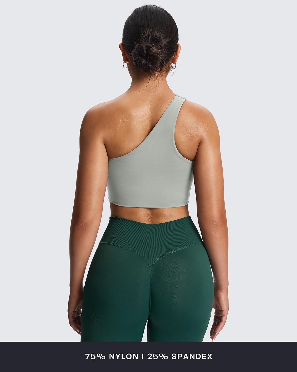 Aoxjox Women's Workout Sports Bras Fitness Gym Olivia Asymmetric One Shoulder Bra Yoga Crop Tank - Image 3