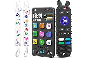 TV Remote Control Shape Baby Teething Toys and Phone Shape Teether Toys...