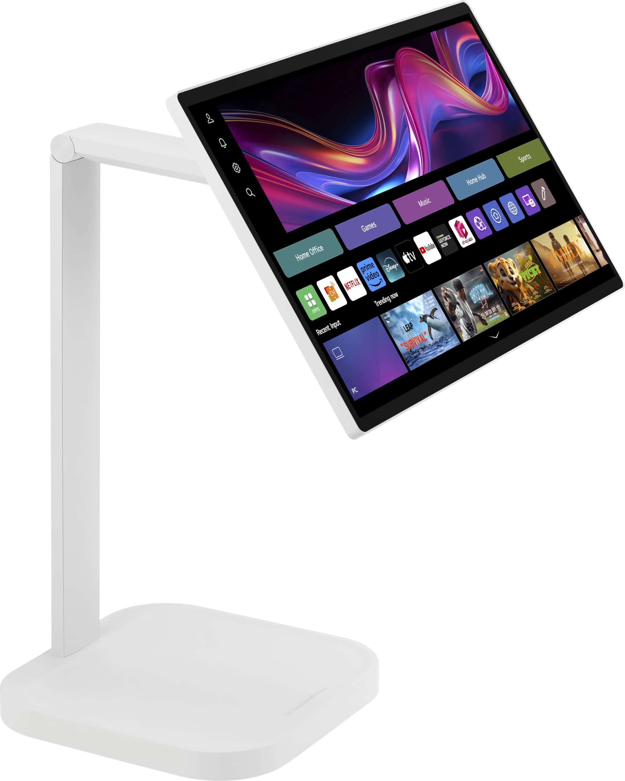 LG Smart Monitor Swing 32U889SA-W 32 Zoll 4K UHD IPS Touch Monitor, webOS 24, AirPlay, ThinQ, HDR10, 95% DCI-P3, rollbarer Standfuß, 1x USB-C (65W), 2X HDMI 2.0, Weiß