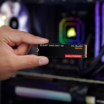 WD_BLACK SN850X NVMe SSD 2 TB Internal SSD (Gaming Memory PCIe Gen4 Technology Read 7300 MB/s Write 6600 MB/s) Black