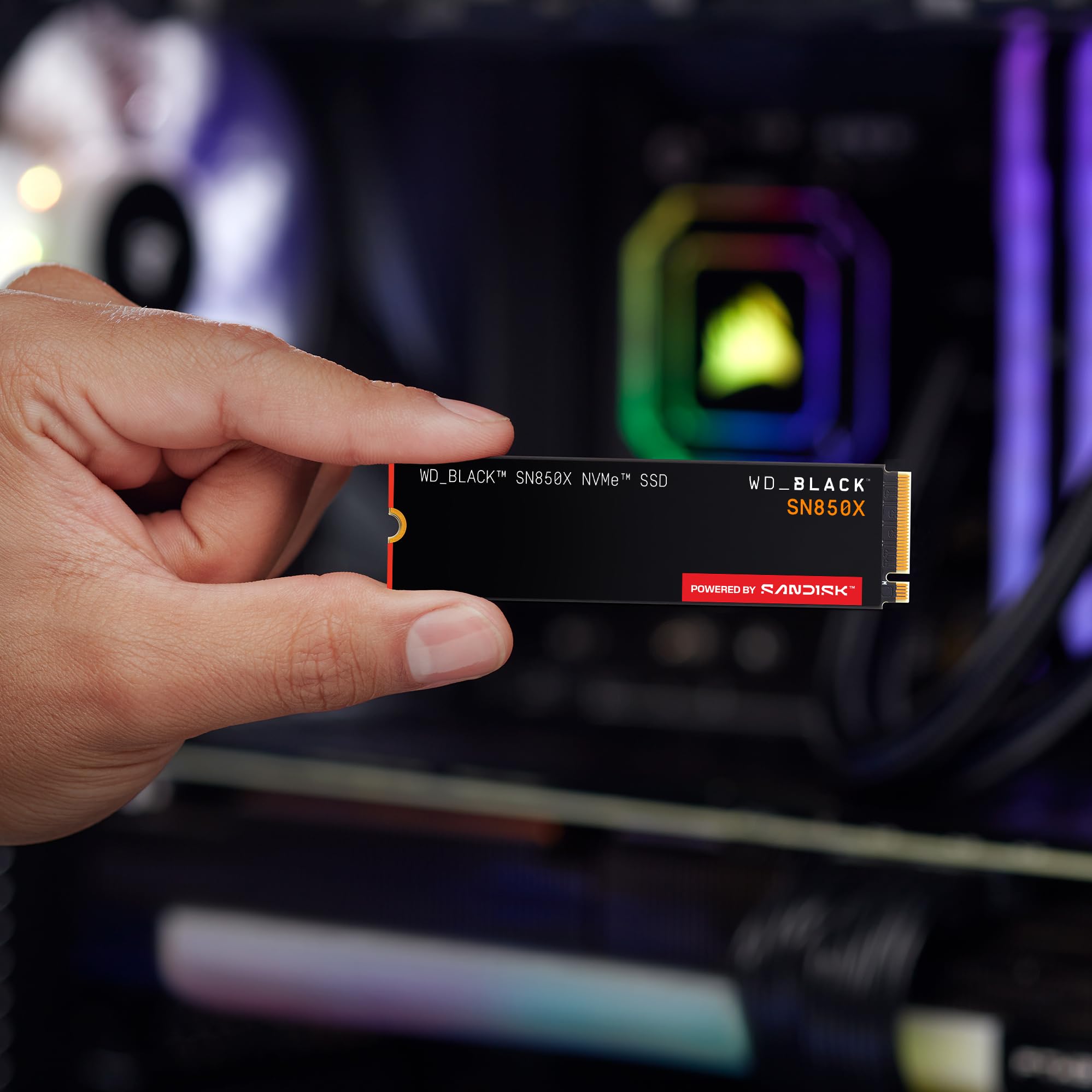 WD_BLACK SN850X NVMe SSD 1 TB interne SSD (Gaming Speicher, PCIe Gen4-Technologie, Lesen 7.300 MB/s, Schreiben 6.300 MB/s) Schwarz