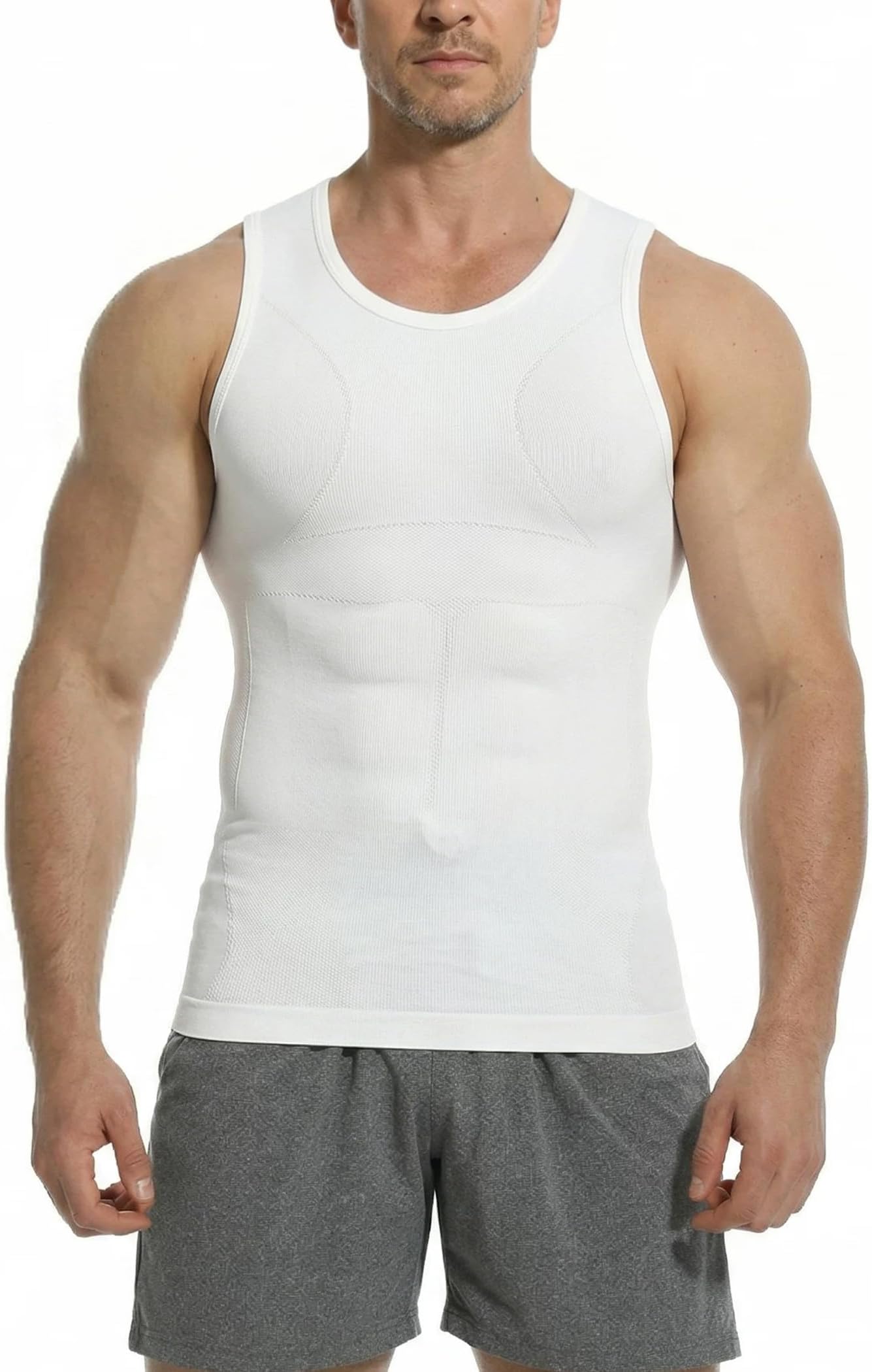Compression Shirt Men, Slimming Tank Top, Gynecomastia Undershirts, Tummy Control Shapewear, Mens Body Shaper Vest