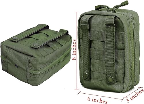 Vista 21 de Carlebben EMT Pouch MOLLE Ifak Pouch Tactical MOLLE Medical First Aid Kit Utility Pouch Canela,CP Camouflage,Verde