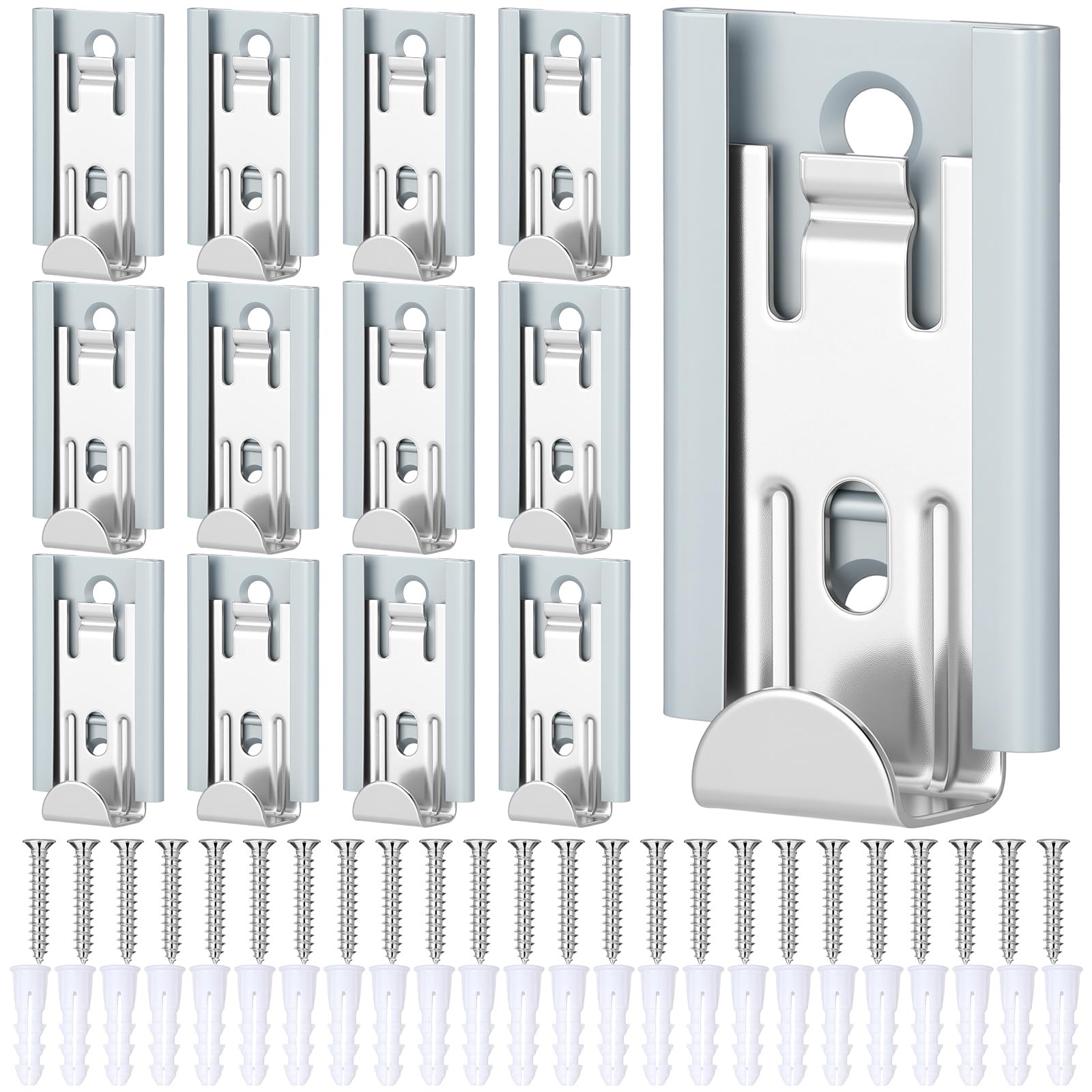 Duraaamo 12 Pack Adjustable Mirror Clips for Wall Mounting