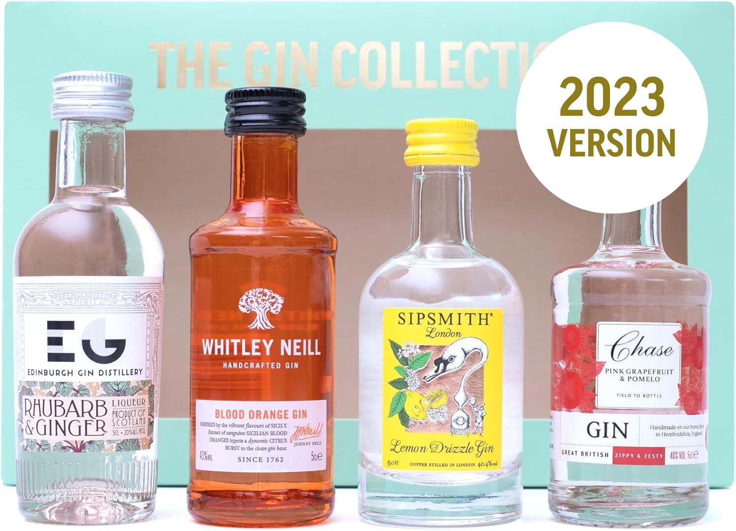 Whitley Neill Gin Gift Set - Flavoured Alcohol Miniatures, 3x 5cl Blood Orange, Raspberry, Rhubarb & Ginger, Gin Gifts For Women, Men, Birthday, Alcohol Gift Set - Gifts For Her, Valentines Day - View #4