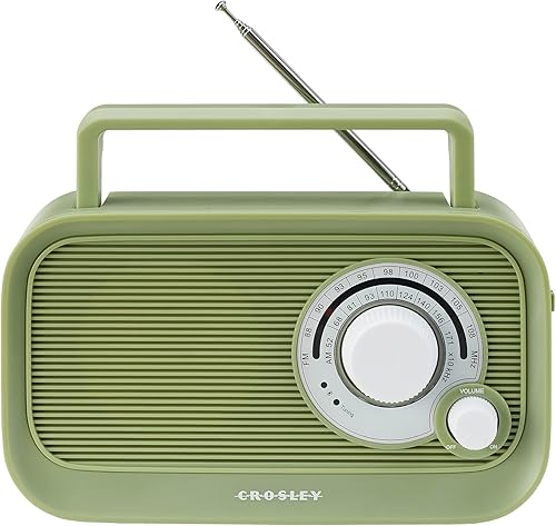 Crosley CR3041A-SG Forte Radio portátil AMFM con receptor Bluetooth, salvia