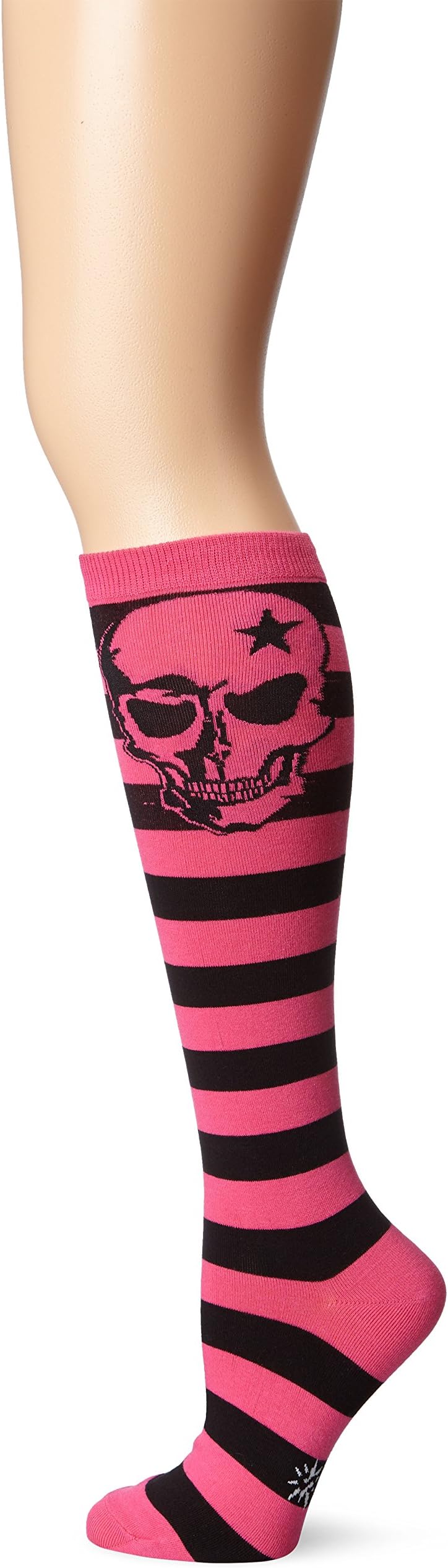 Sock It to Me Pink Skull Knee High Socks,One Size Fits Most