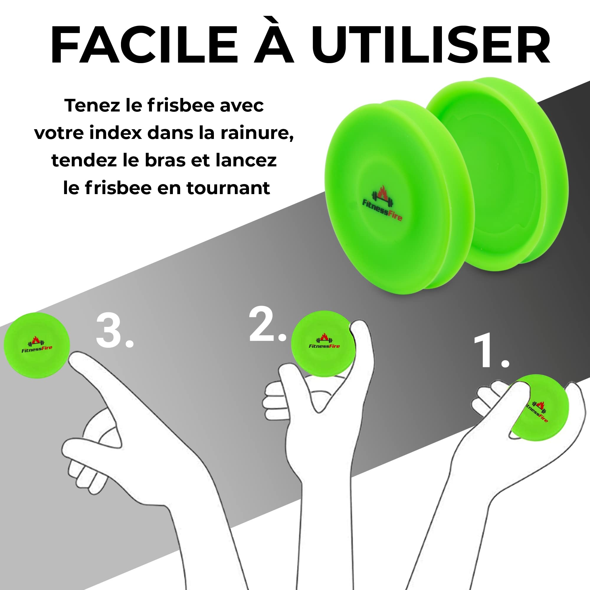 Set de 3 Mini frisbees - Le Petit Disque de Frisbee Vole à Plus de 60 mètres - Le Nouveau Sport à la Mode - Alternative au Frisbee Ordinaire