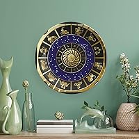 Vista 5 de Placas de cerámica, placas de cerámica decorativas de astrología, la placa parece cuadrada con detalles zodiaco, 6 pulgadas, platos decorativos