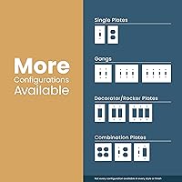 Vista 6 de Franklin Brass Classic Architecture (1-Pack) Outlet Covers Brushed Nickel 1-Gang Wall Plate Single Duplex Switch Plates Electrical Guard W35218-SN-C