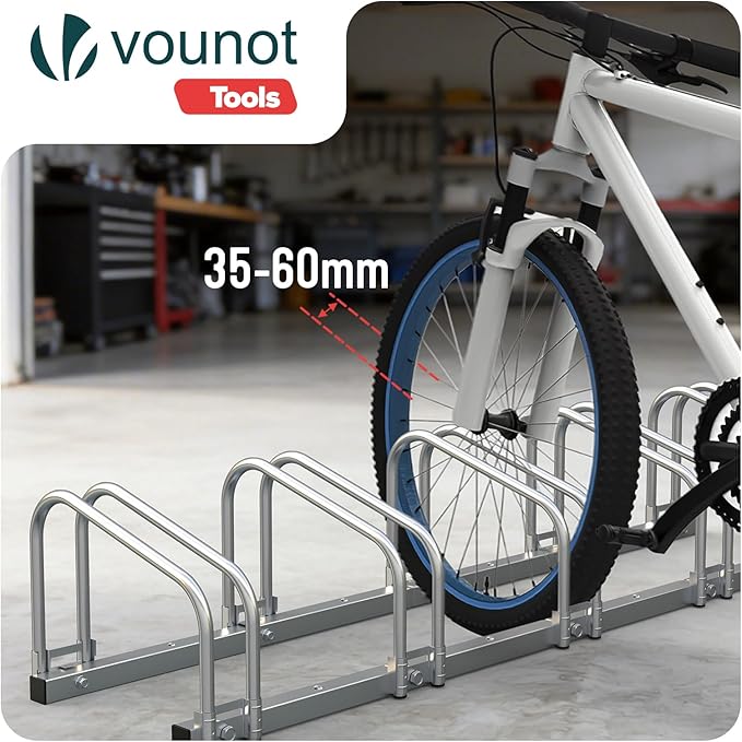 Soporte de Piso para Bicicletas VOUNOT 5 Ranuras de Acero Aleación miniatura 6