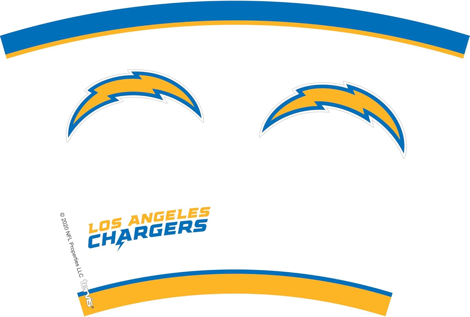 Tervis Made in USA Double Walled NFL Los Angeles Chargers Insulated Tumbler Cup Keeps Drinks Cold & Hot, 24oz, Tradition - Image 2