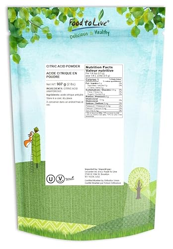 Miniatura 2 de Polvo de ácido cítrico, 2 libras, anhidro, gránulos finos, sal de limón de grado alimenticio, ideal para hacer queso, bueno para bombas de baño,