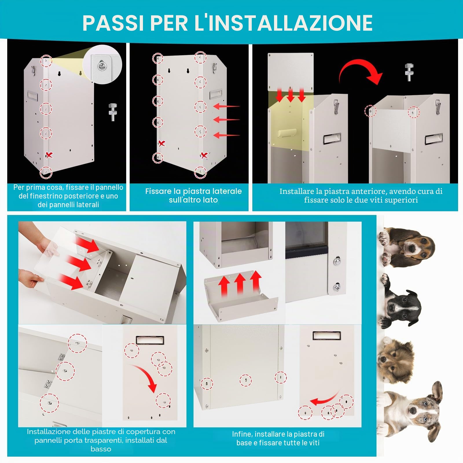 Alimentatore a Gravità Zincato per Cani, Distributore di Cibo per Cani Di Razza, Alimentatore di Cibo a Gravità per Animali Domestici All'Aperto da 7,5 Libbre
