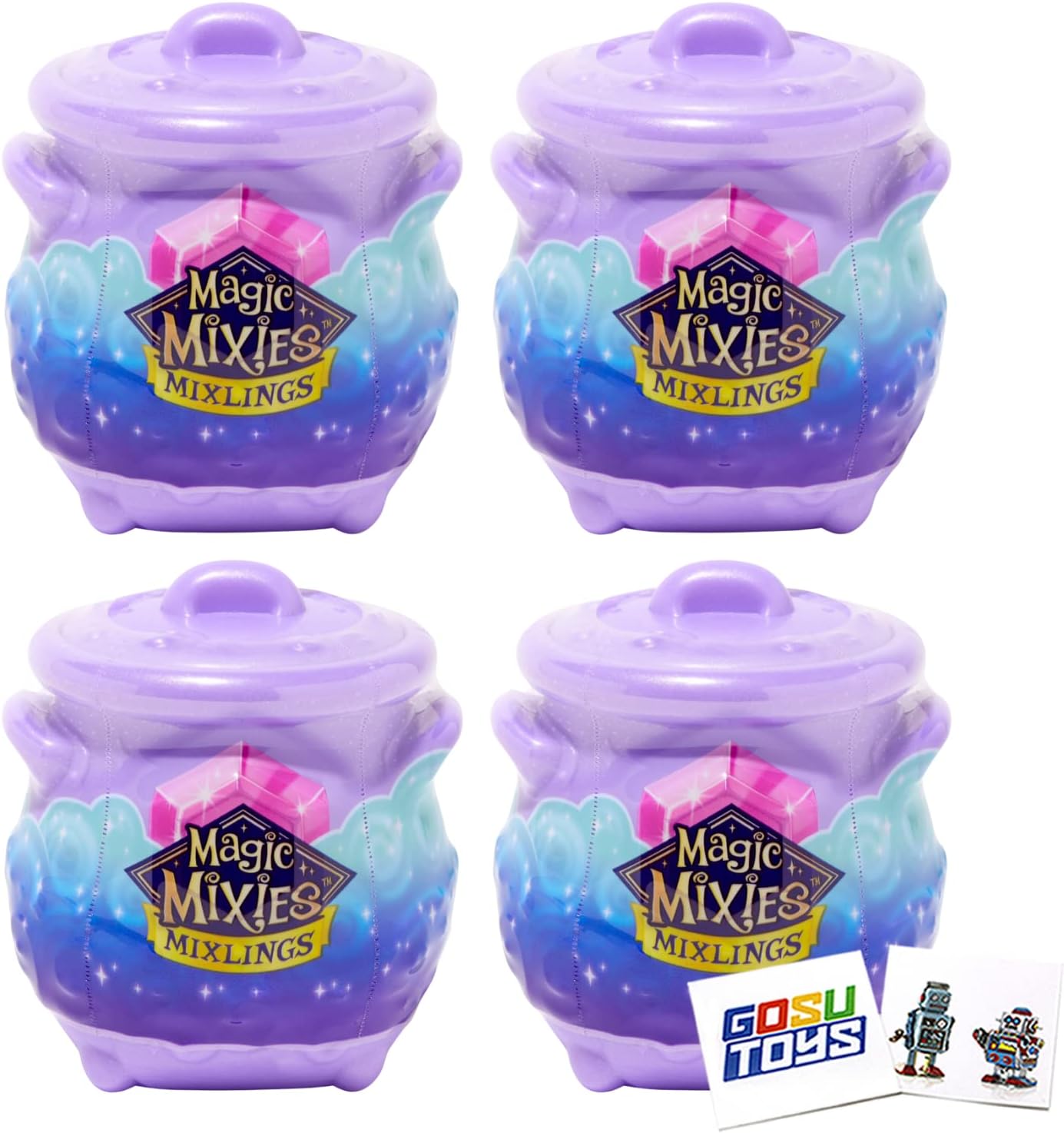 Magic Mixies Mixlings Collector's Cauldron Series 1 (4 Pack) with 2 Stickers