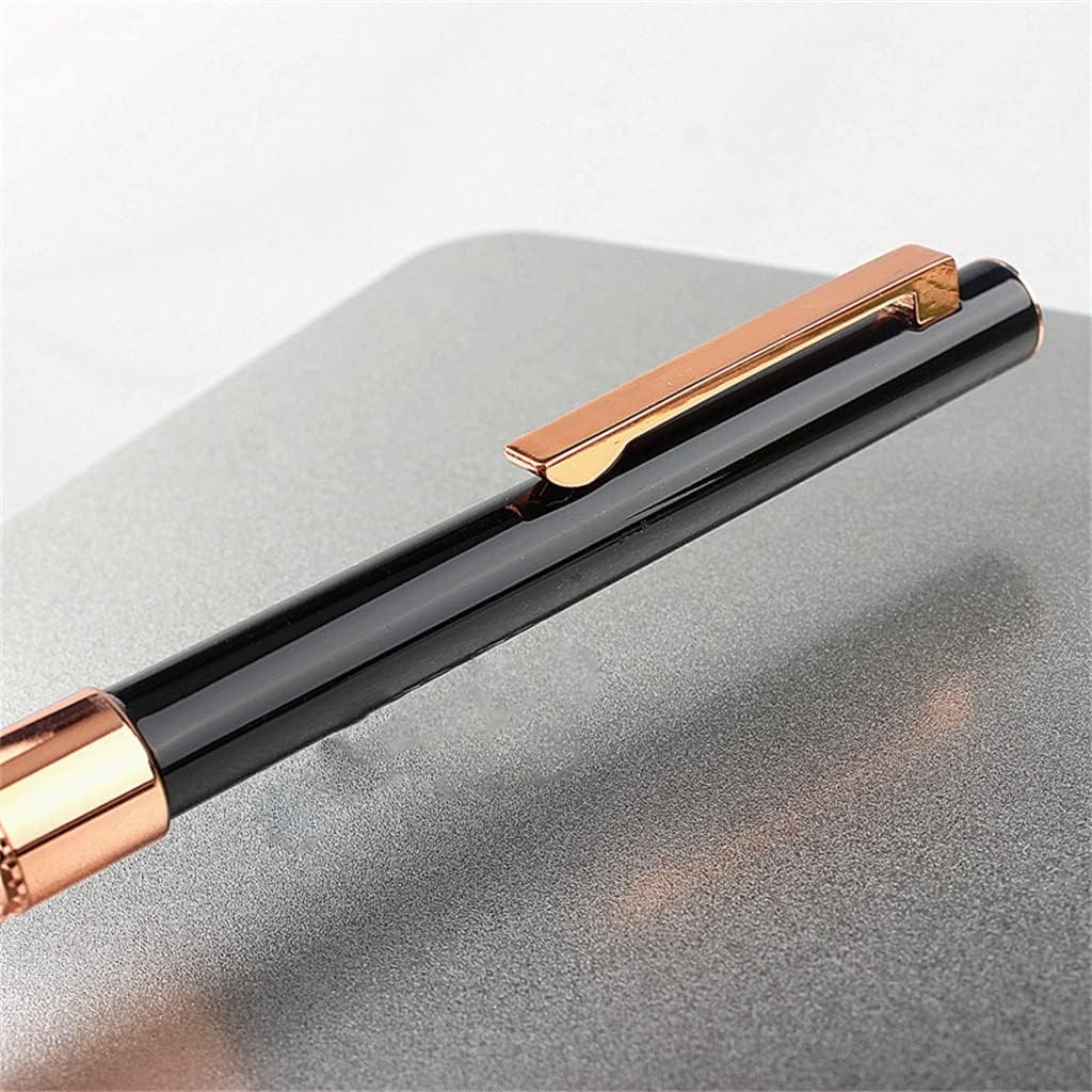 Rotating Metal Ballpoint Pen Ball Pens Steel Commercial Stationery for Office & School(Black) image 3