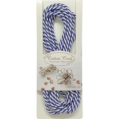 CAPTAIN88 キャプテン コットン コード 幅2mm×長さ2m #8 ストライプ 青系 CP174
