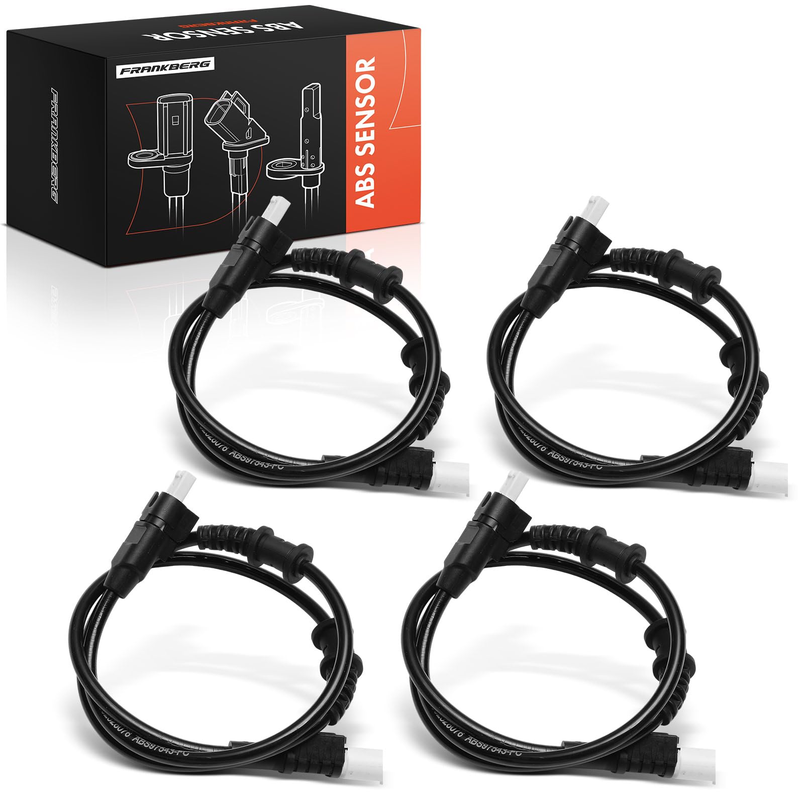 Frankberg 4x Sensor de velocidad AbajoS AbajoS Speed Sensor 2 Polos Delantero Trasera Compatible con Sprinter 1500 2500/3500 Replace# A9075403405,9075403405