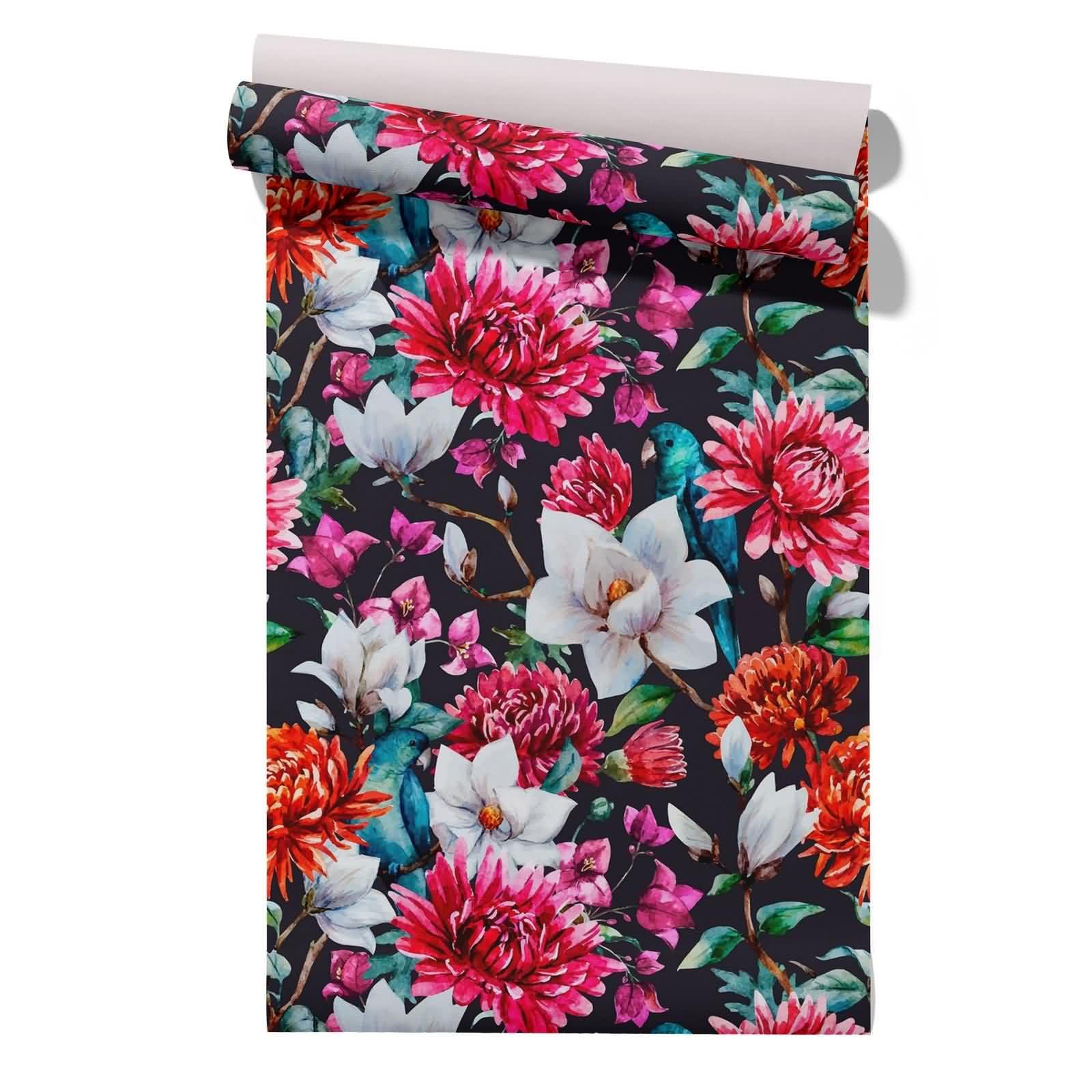 Cevan Style 12 Kitchen Wallpaper Waterproof Roll Drawer Liner X Large Flower Elegant And Natural 45X300cm