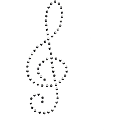 Amazon ホットフィックス シート ラインストーン ト音記号 モチーフ ブラックダイヤモンド ラインストーン 通販