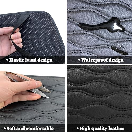 Miniatura 3 de Osilly Funda para consola central de automóvil, piel sintética, impermeable, para reposabrazos, suave, antideslizante, protector de caja de asiento