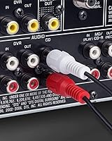 Vista 5 de C&E Cable de audio RCA macho a macho de 50 pies (2 conectores blanco/2 rojos) (CNE63232)