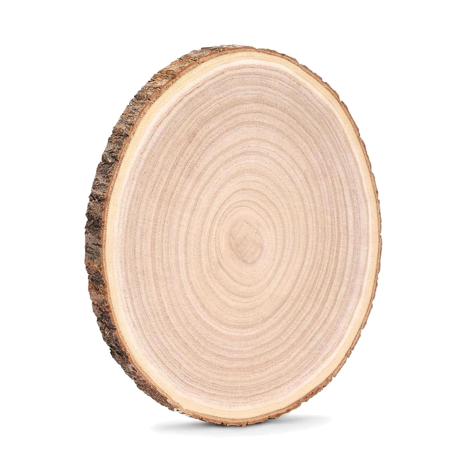 HERZONE Paulownia Disques en bois de 35 à 40 cm, épaisseur approximative Plaque en bois poli rond de 2 mm en bois naturel de paulownia (1)
