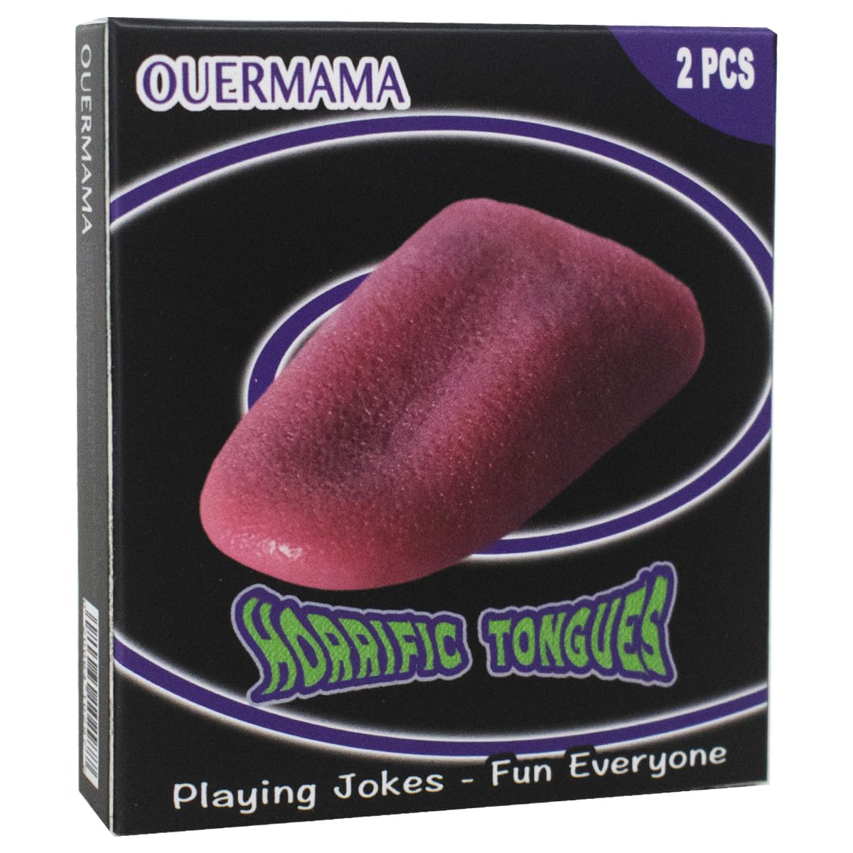 OUERMAMA 2 Pcs Halloween Fake Tongue False Tongue Horrific Tongue Prop Tricks Tongue Toys,Prop Tricks Tongue Toys,Realistic Fake Tongue, Comedy Magic Trick Accessories