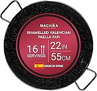 Vista 7 de Machika Paellera Esmaltada Paellera Sartén para Paella y Recetas de Arroz Perfecta para Interior y Exterior Fácil de Limpiar Recubrimiento