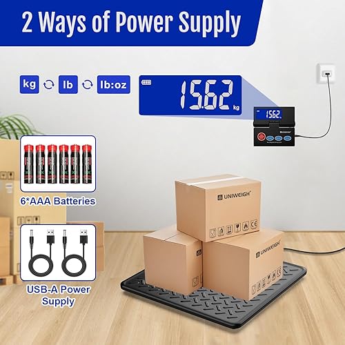 Miniatura 6 de Báscula postal de 440 libras, escala digital de envío de 0.35 oz de precisión para paquetes con LCD retroiluminado, plataforma de acero de aleación,