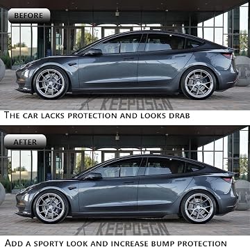 29.3 Universal Car Side Skirt 74.5cm Rear Side Canard Diffuser Rocker Splitter Winglet Wings, Black
