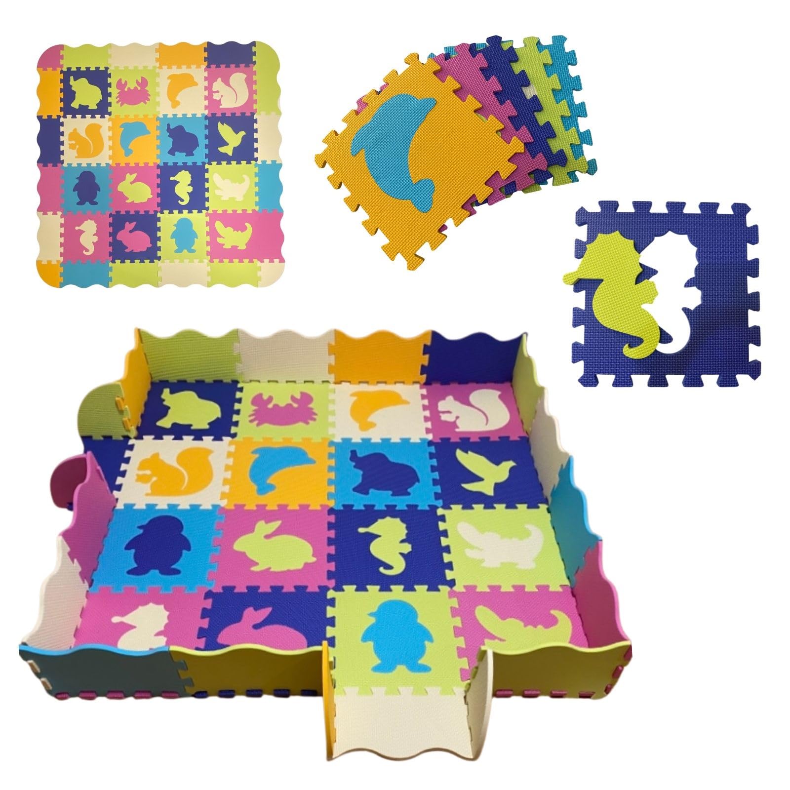 ASENME Alfombras para Bebes de 36 Piezas XL 1,45x1,45 Metros (Multicolor2)