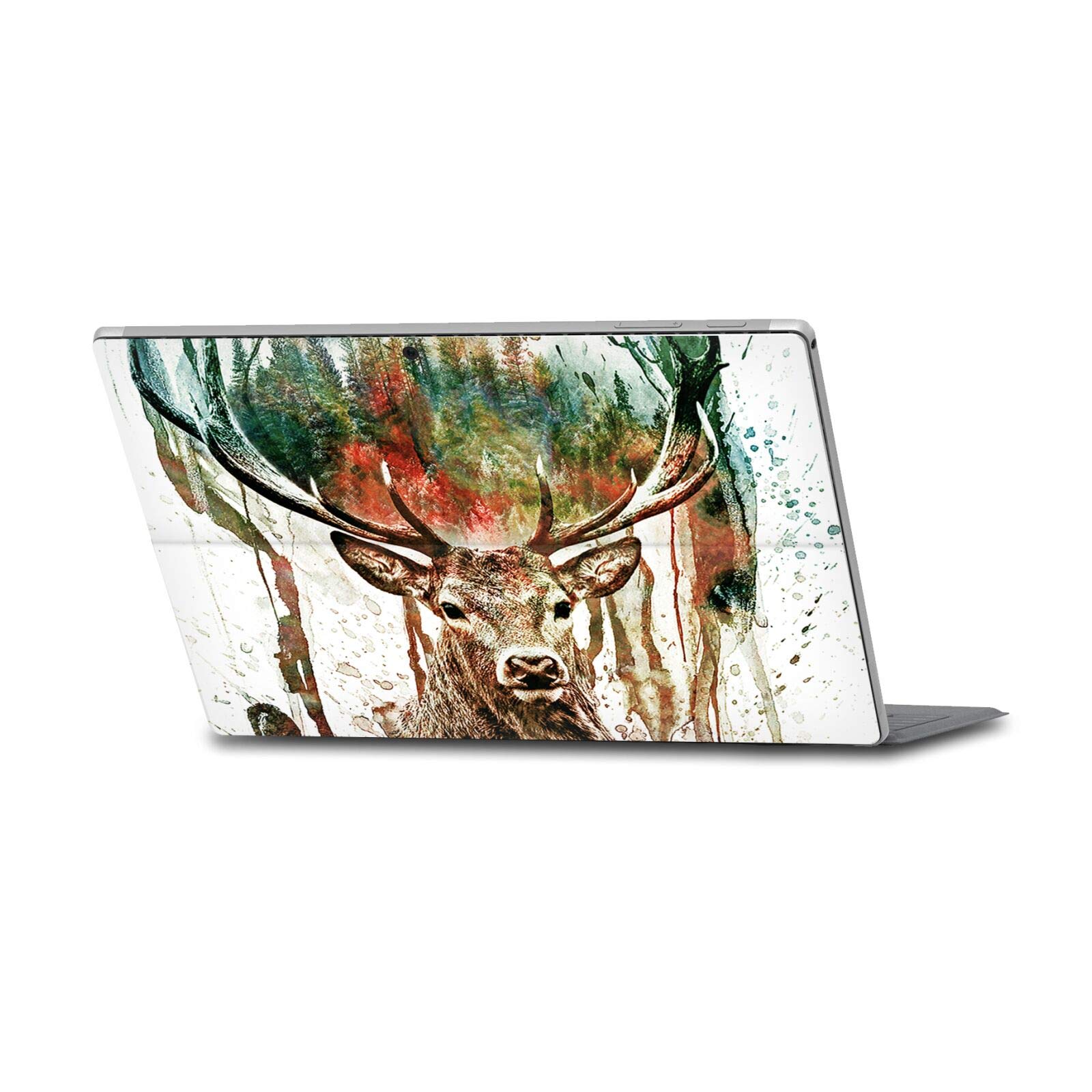 Skin vinyle Microsoft Surface Pro 5 protection cerf fleur - 7