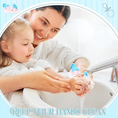 Miniatura 3 de Dansib 144 piezas de jabón para baby shower, regalos de jabón para dormir hechos a mano para invitados, chupetes de baby shower, regalos de jabón