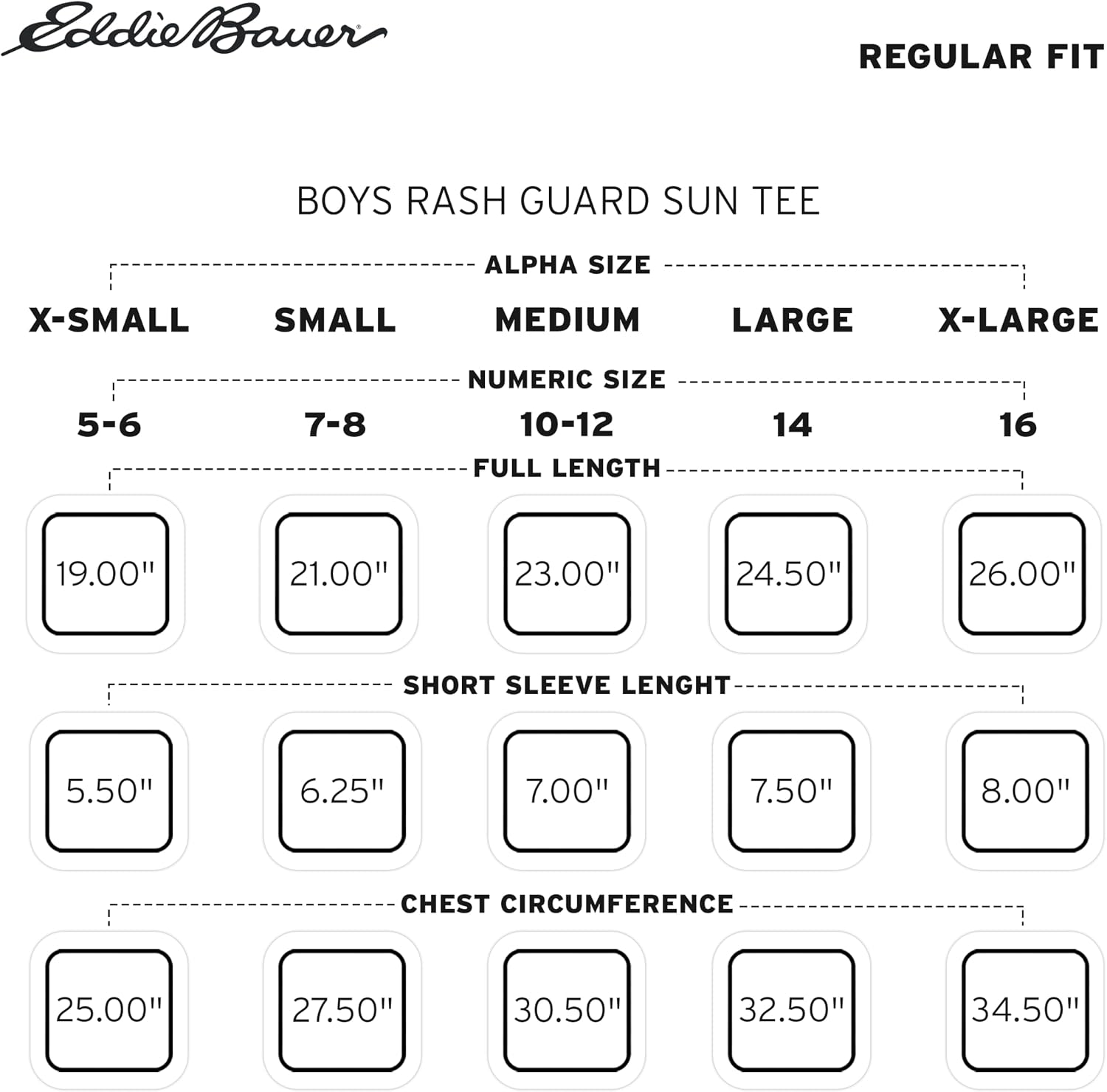 Eddie Bauer Boys' Swim UPF 50+ Short Sleeve Sun Tee Rash Guard Shirt