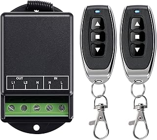 Mautacly 1 Set 433MHZ Remote Control Switch Water Pump Remote Control Switch 2CH Relay RF Remote Switch AC 90V-220V 10A for Pump Security Systems