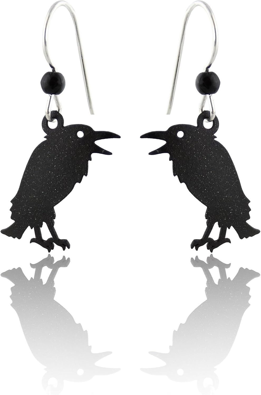 FashionJunkie4Life Hand Painted Bird Dangle Earrings, Sterling Silver Ear Wires, Earrings for Women