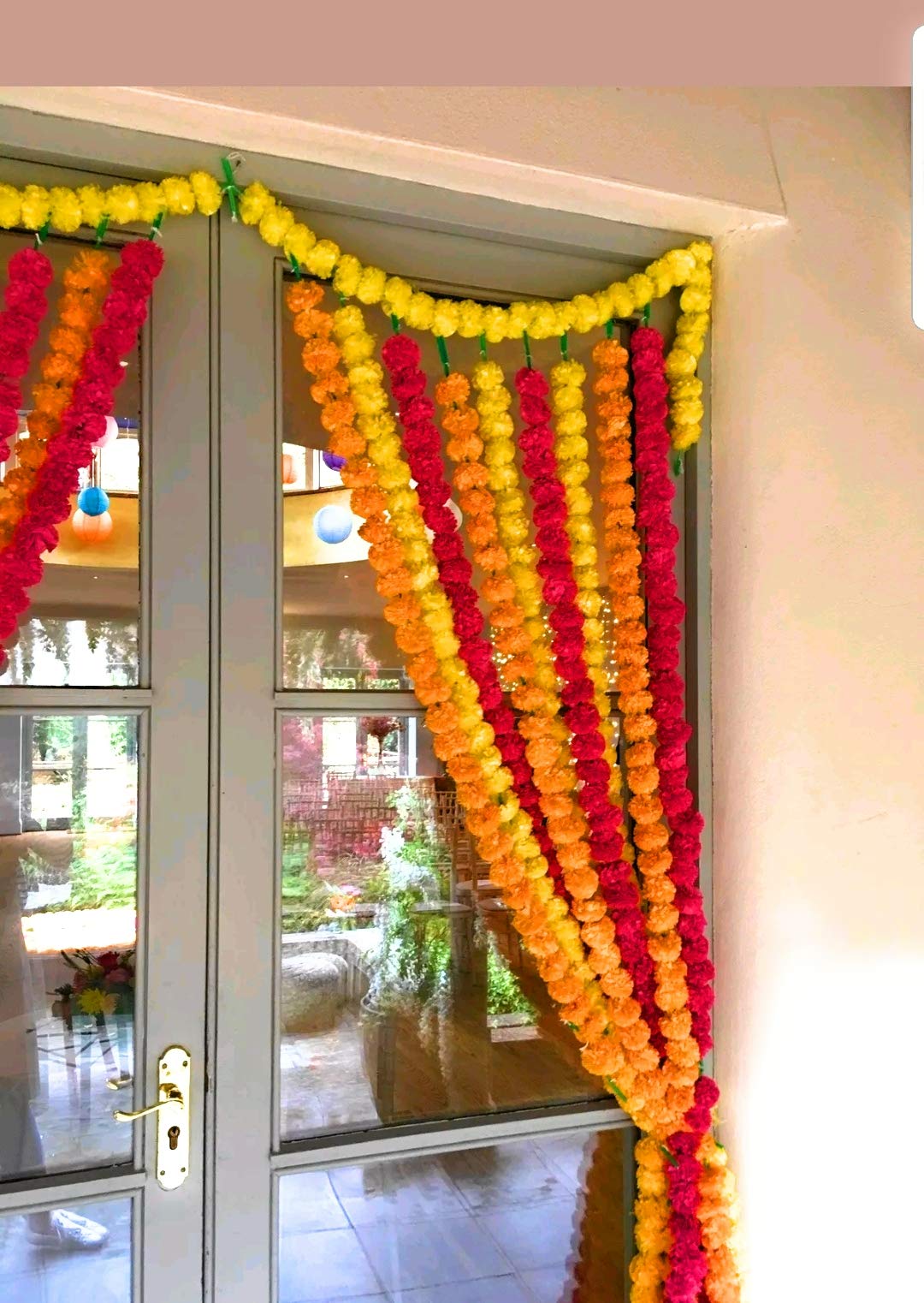 Guirlande de fleurs de calendula de 1,5m pour sublimer votre mariage et fête